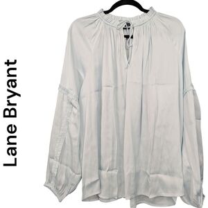Lane Bryant | Women's Long Sleeve Blouse Top | Icy Blue | Plus Size 18/20 = 2X